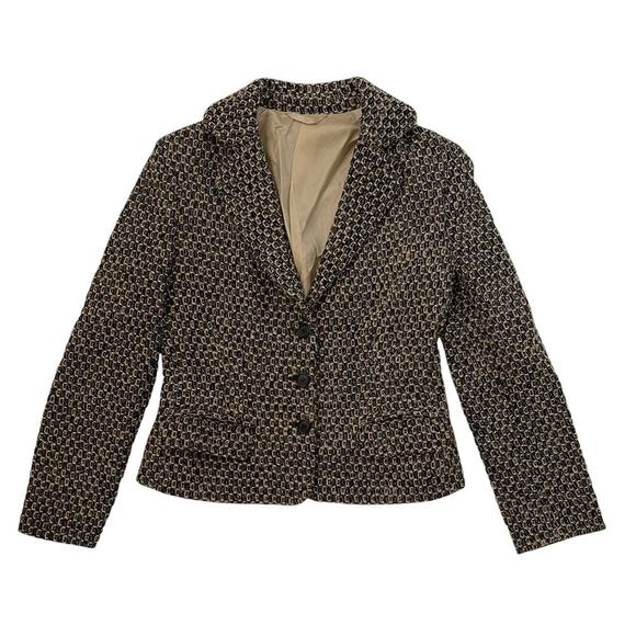 Paul Stuart Wool and Camel Hair Tweed Short Blazer Jacket - Women's Size XS - Picture 1 of 6